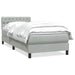 Pat box spring cu saltea, gri deschis, 80x210 cm, catifea - WALTI WALTI