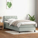 Pat box spring cu saltea, gri deschis, 80x210 cm, catifea - WALTI WALTI