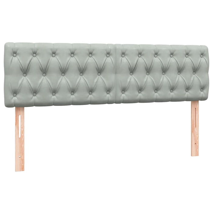 Pat box spring cu saltea, gri deschis, 160x210 cm, catifea - WALTI WALTI