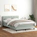 Pat box spring cu saltea, gri deschis, 160x210 cm, catifea - WALTI WALTI