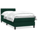 Pat box spring cu saltea, verde închis, 80x220 cm, catifea - WALTI WALTI