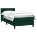 Pat box spring cu saltea, verde închis, 80x220 cm, catifea - WALTI WALTI