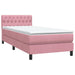 Pat box spring cu saltea, roz, 80x220 cm, catifea - WALTI WALTI