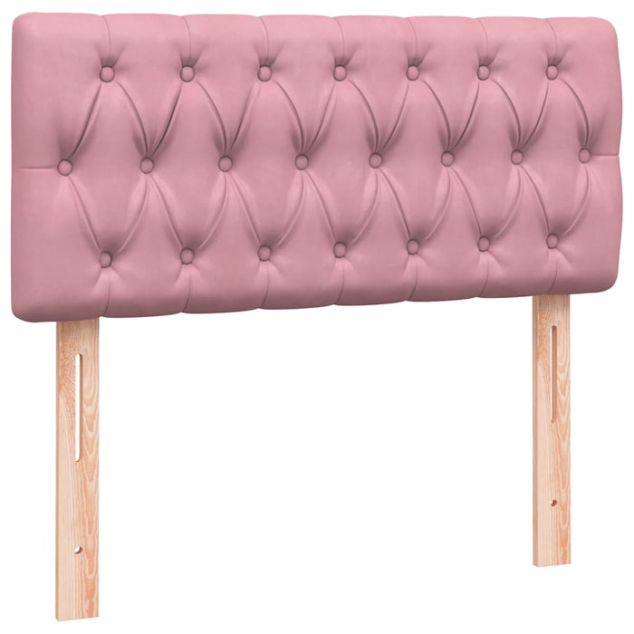 Pat box spring cu saltea, roz, 80x220 cm, catifea - WALTI WALTI