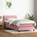 Pat box spring cu saltea, roz, 80x220 cm, catifea - WALTI WALTI