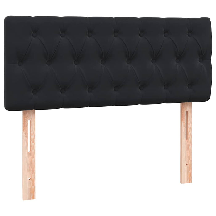 Pat box spring cu saltea, negru, 120x220 cm, catifea WALTI