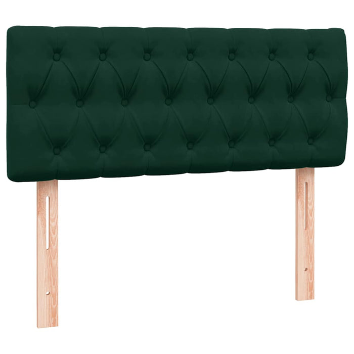 Pat box spring cu saltea, verde închis, 120x220 cm, catifea WALTI