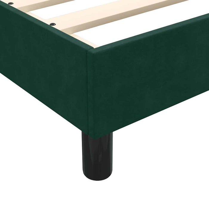 Pat box spring cu saltea, verde închis, 120x220 cm, catifea WALTI