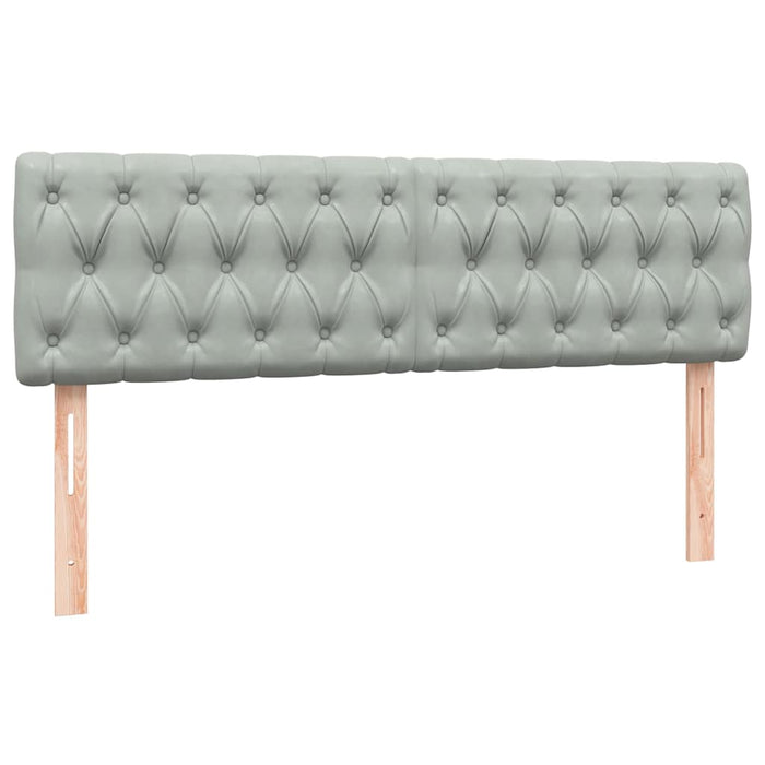 Pat box spring cu saltea, gri deschis, 160x220 cm, catifea - WALTI WALTI