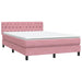 Pat box spring cu saltea, roz, 160x220 cm, catifea - WALTI WALTI