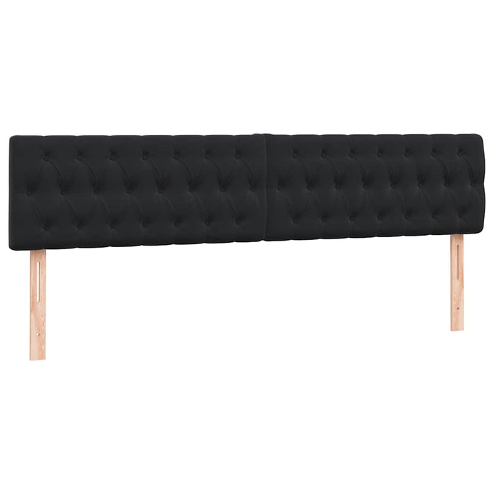 Pat box spring cu saltea, negru, 200x220 cm, catifea WALTI