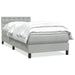 Pat box spring cu saltea, gri deschis, 80x210 cm, catifea - WALTI WALTI