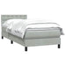 Pat box spring cu saltea, gri deschis, 80x210 cm, catifea - WALTI WALTI