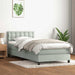 Pat box spring cu saltea, gri deschis, 80x210 cm, catifea - WALTI WALTI