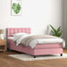 Pat box spring cu saltea, roz, 90x210 cm, catifea - WALTI WALTI