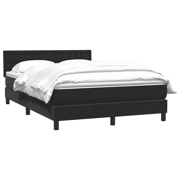 Pat box spring cu saltea, negru, 160x210 cm, catifea - WALTI WALTI