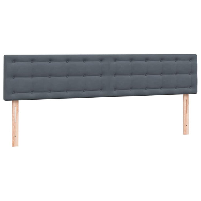 Pat box spring cu saltea, gri închis, 180x210 cm, catifea - WALTI WALTI