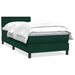 Pat box spring cu saltea, verde închis, 80x220 cm, catifea - WALTI WALTI