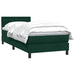 Pat box spring cu saltea, verde închis, 80x220 cm, catifea - WALTI WALTI