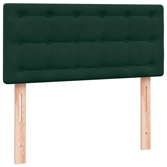 Pat box spring cu saltea, verde închis, 80x220 cm, catifea - WALTI WALTI