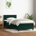 Pat box spring cu saltea, verde închis, 80x220 cm, catifea - WALTI WALTI