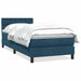 Pat box spring cu saltea, albastru închis, 80x220 cm, catifea - WALTI WALTI