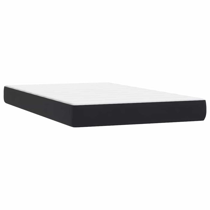 Pat box spring cu saltea, negru, 120x220 cm, catifea WALTI