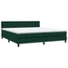 Pat box spring cu saltea, verde închis, 180x220 cm, catifea - WALTI WALTI