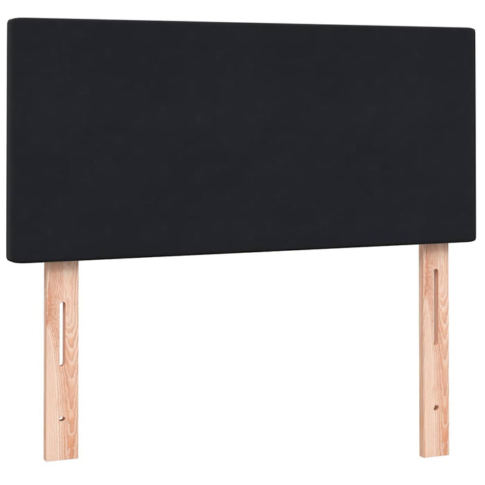 Pat cu arcuri cu saltea și LED, negru, 90x210 cm, catifea - WALTI WALTI