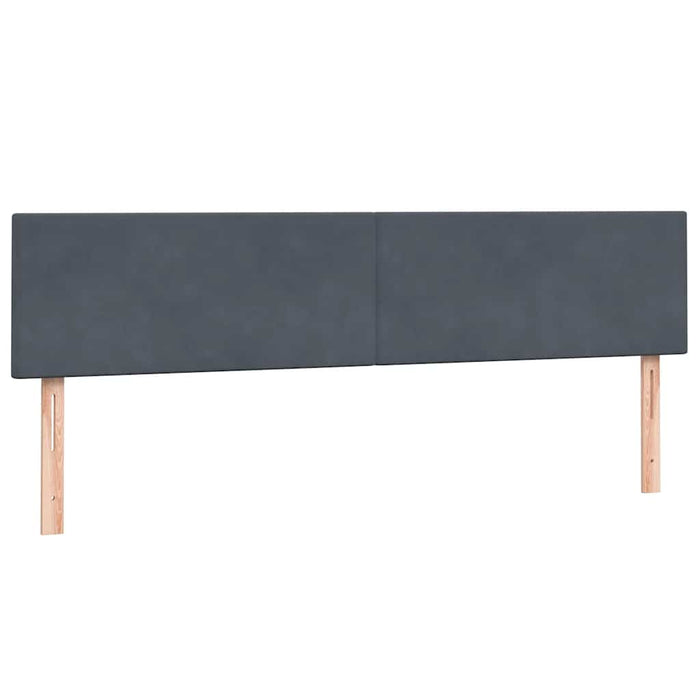 Pat cu arcuri cu saltea și LED, gri închis, 180x210 cm, catifea - WALTI WALTI