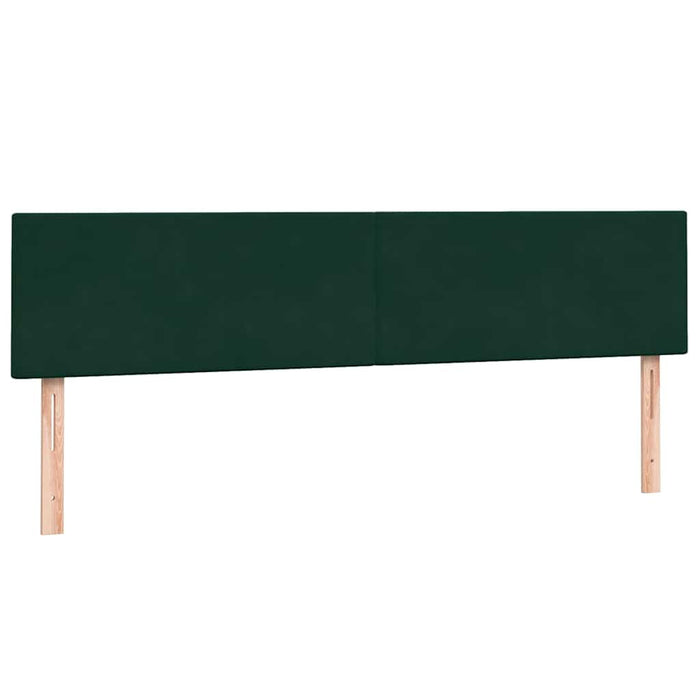 Pat cu arcuri cu saltea și LED, verde închis, 180x220 cm, catifea - WALTI WALTI