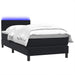 Pat cu arcuri cu saltea și LED, negru, 90x210 cm, catifea - WALTI WALTI