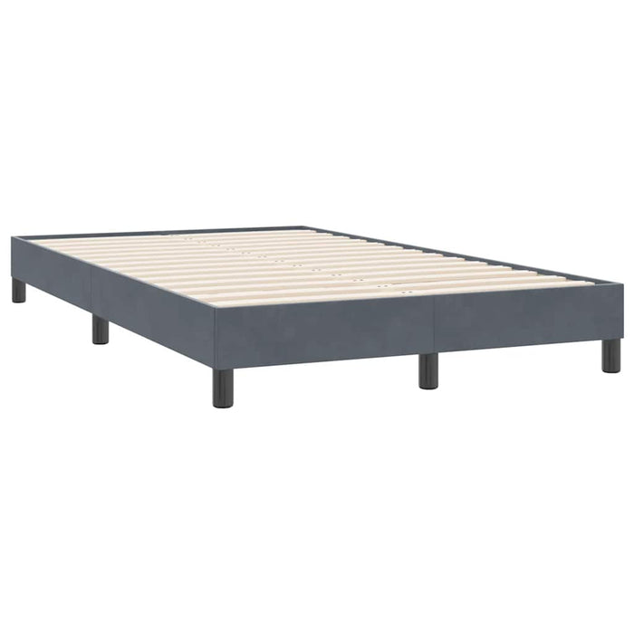Pat cu arcuri cu saltea și LED, gri închis, 120x220 cm, catifea - WALTI WALTI