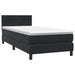 Pat cu arcuri cu saltea și LED, negru, 90x210 cm, catifea - WALTI WALTI