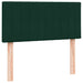 Pat cu arcuri cu saltea și LED, verde închis, 80x220 cm, catifea - WALTI WALTI