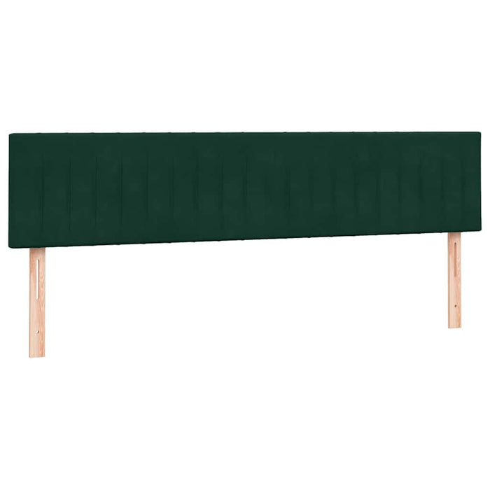 Pat cu arcuri cu saltea și LED, verde închis, 180x220 cm, catifea - WALTI WALTI