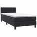 Pat cu arcuri cu saltea și LED, negru, 90x210 cm, catifea - WALTI WALTI