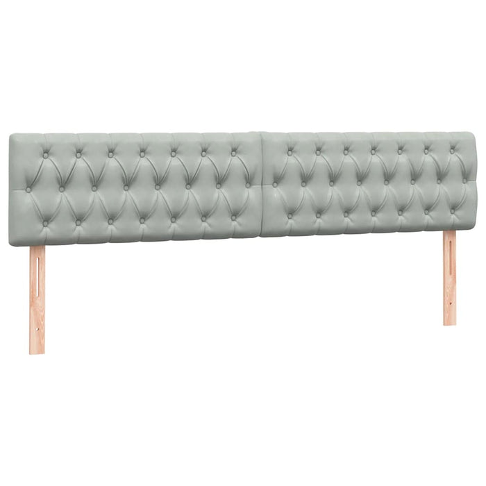 Pat cu arcuri cu saltea și LED gri deschis 180x220 cm catifea WALTI