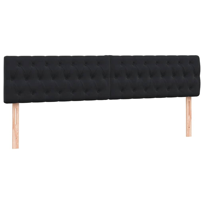 Pat cu arcuri cu saltea și LED, negru, 200x220 cm, catifea WALTI