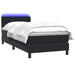 Pat cu arcuri cu saltea și LED, negru, 90x210 cm, catifea - WALTI WALTI
