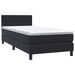Pat cu arcuri cu saltea și LED, negru, 90x210 cm, catifea - WALTI WALTI