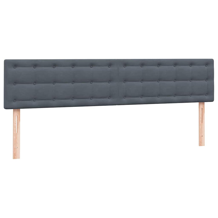 Pat cu arcuri cu saltea și LED, gri închis, 180x220 cm, catifea - WALTI WALTI