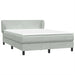 Pat box spring cu saltea, gri deschis, 160x210 cm, catifea - WALTI WALTI