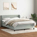 Pat box spring cu saltea, gri deschis, 160x210 cm, catifea - WALTI WALTI