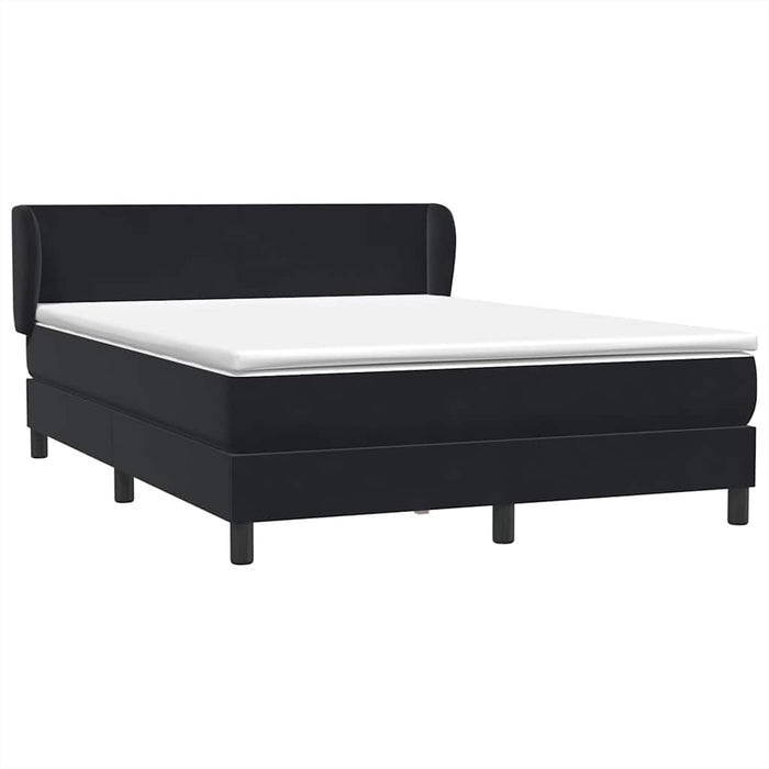 Pat box spring cu saltea, negru, 160x210 cm, catifea - WALTI WALTI
