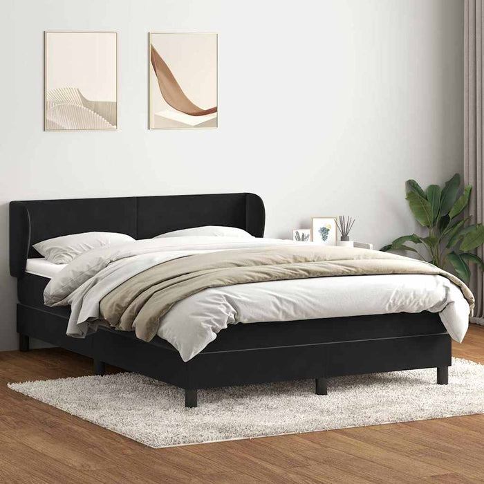 Pat box spring cu saltea, negru, 160x210 cm, catifea - WALTI WALTI