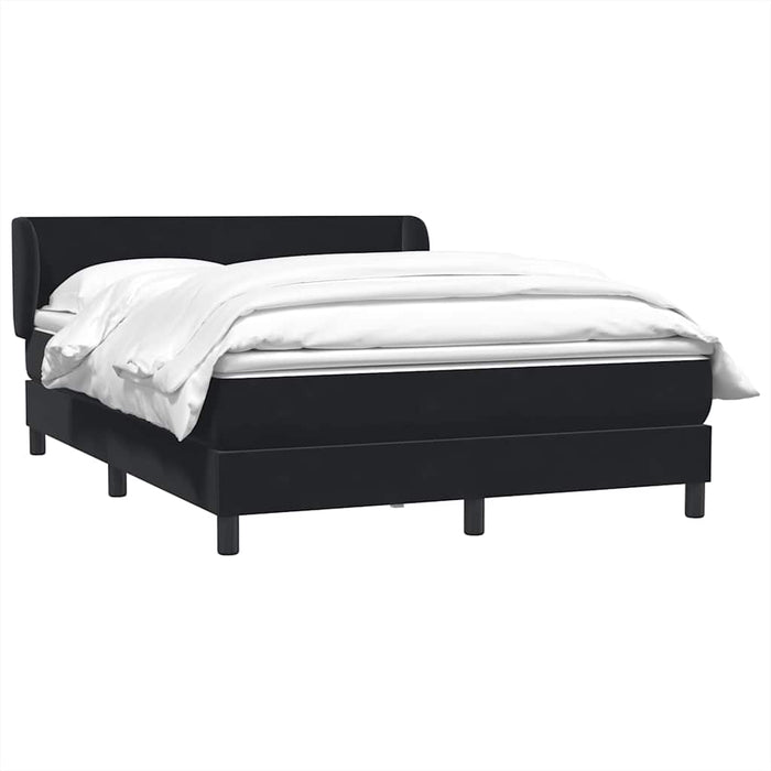 Pat box spring cu saltea, negru, 160x210 cm, catifea - WALTI WALTI