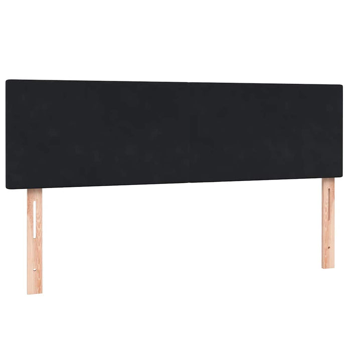 Pat box spring cu saltea, negru, 160x210 cm, catifea - WALTI WALTI