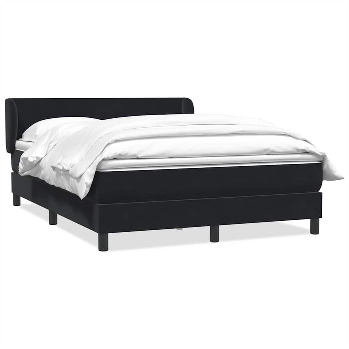 Pat box spring cu saltea, negru, 160x210 cm, catifea - WALTI WALTI