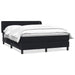 Pat box spring cu saltea, negru, 160x210 cm, catifea - WALTI WALTI